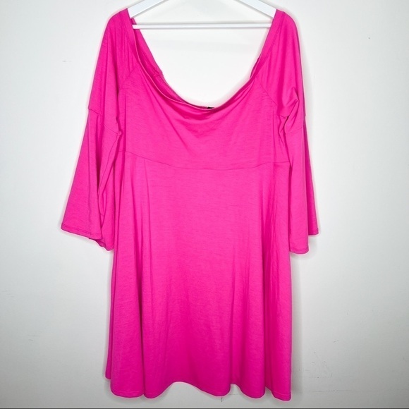 NWT Torrid Pink Off Shoulder Dress Size 2 - Picture 2 of 8